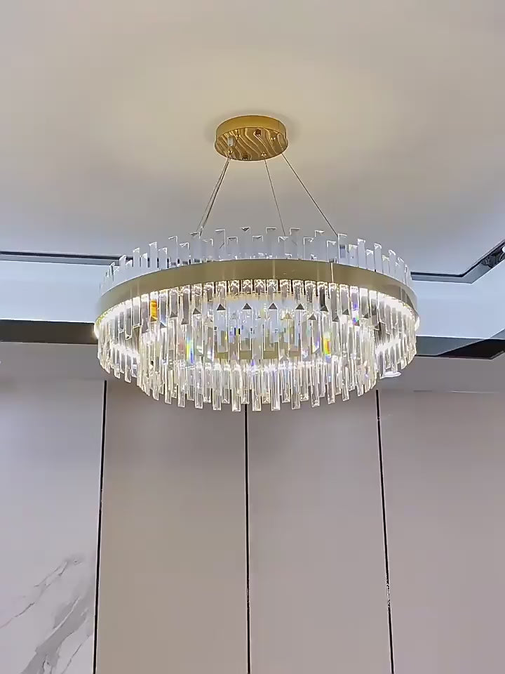 DUAL CRYSTAL CHANDELIER