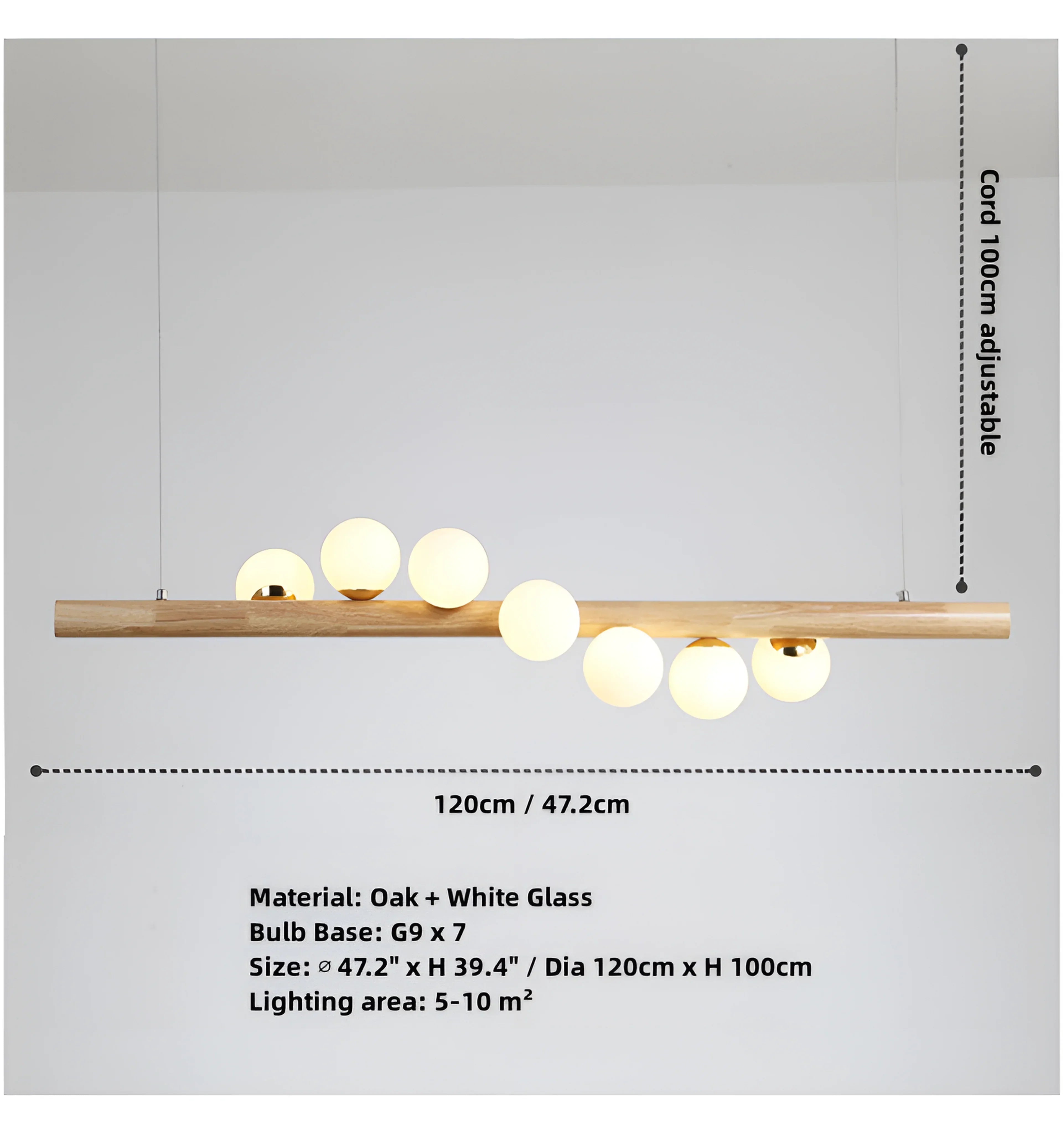 Amelia Log Bubble Chandelier