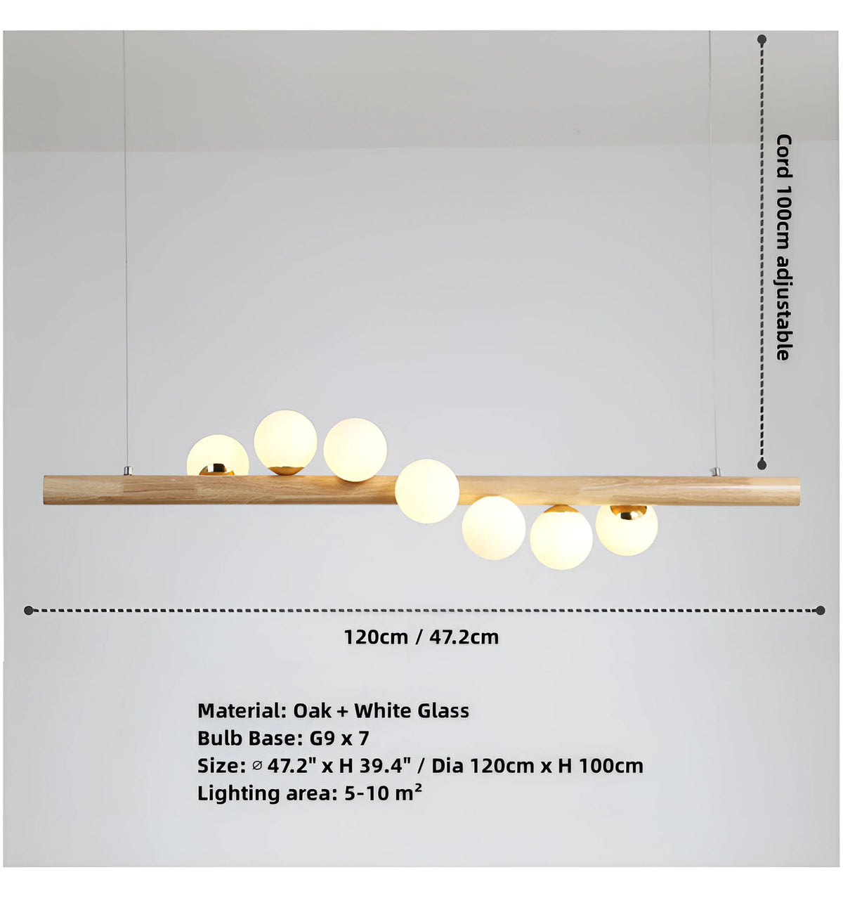 Amelia Log Bubble Chandelier