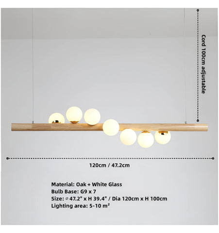 Amelia Log Bubble Chandelier