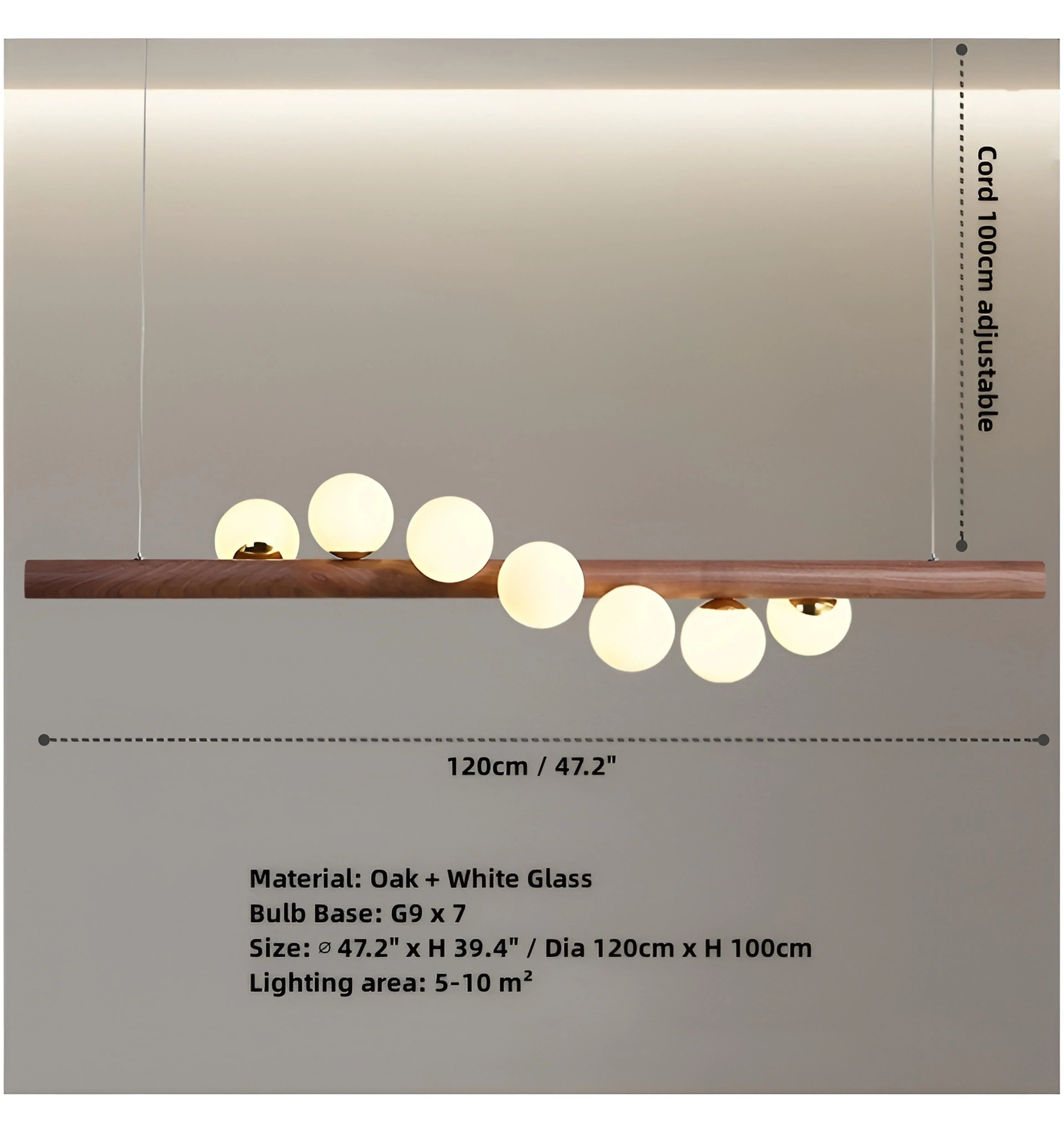 Amelia Log Bubble Chandelier
