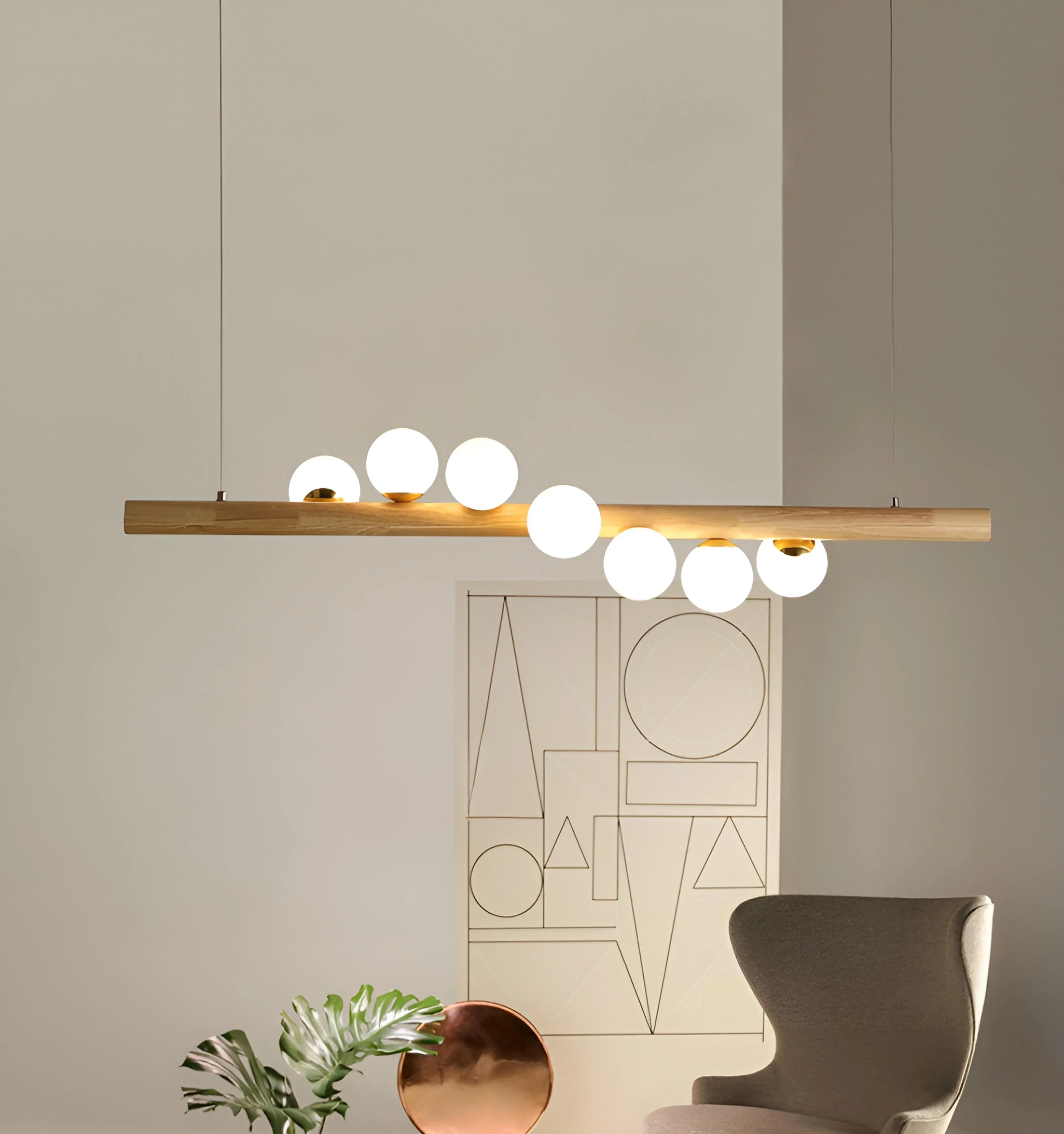 Amelia Log Bubble Chandelier