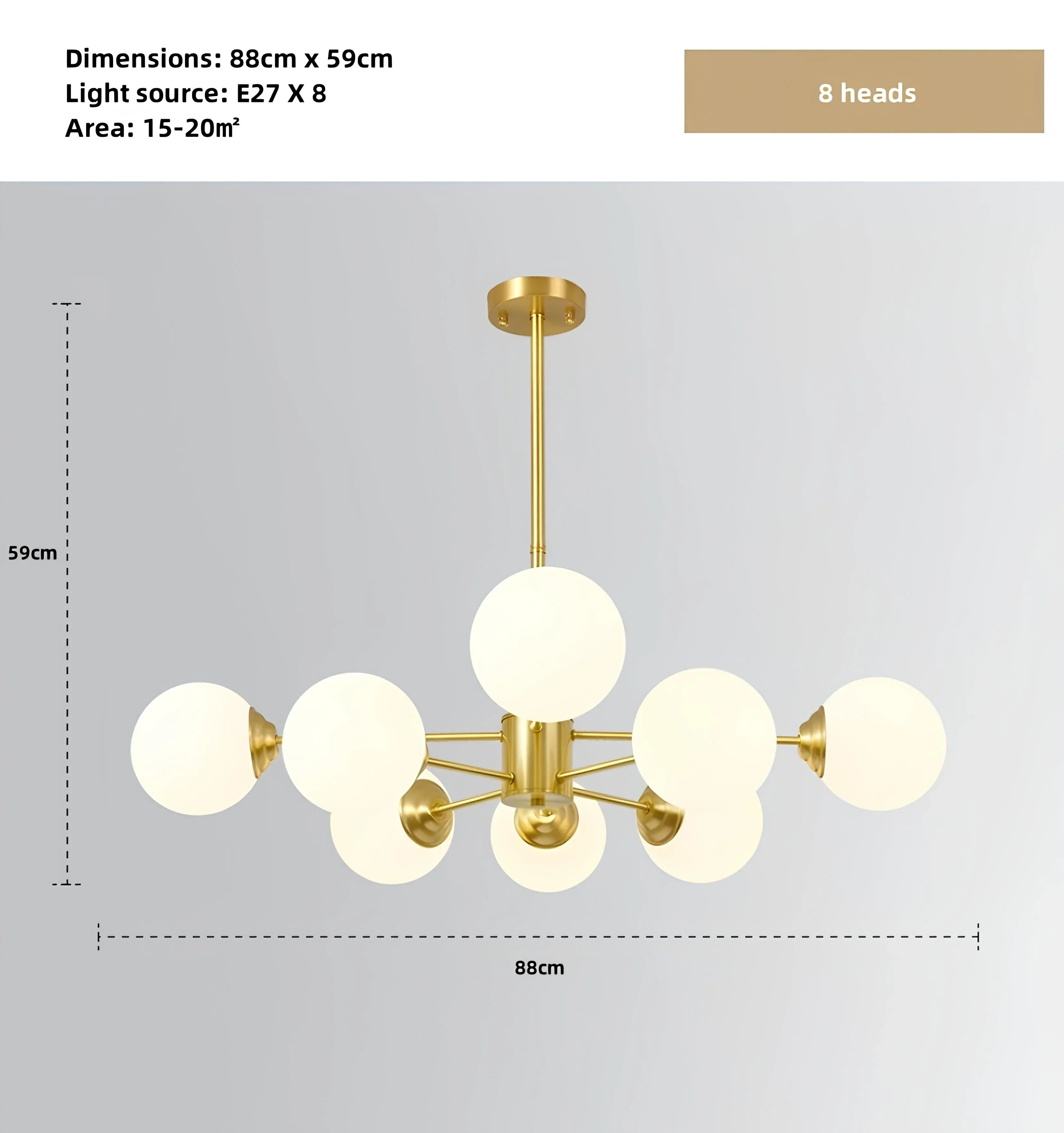 Karrington Bubble Chandelier - 8 Heads