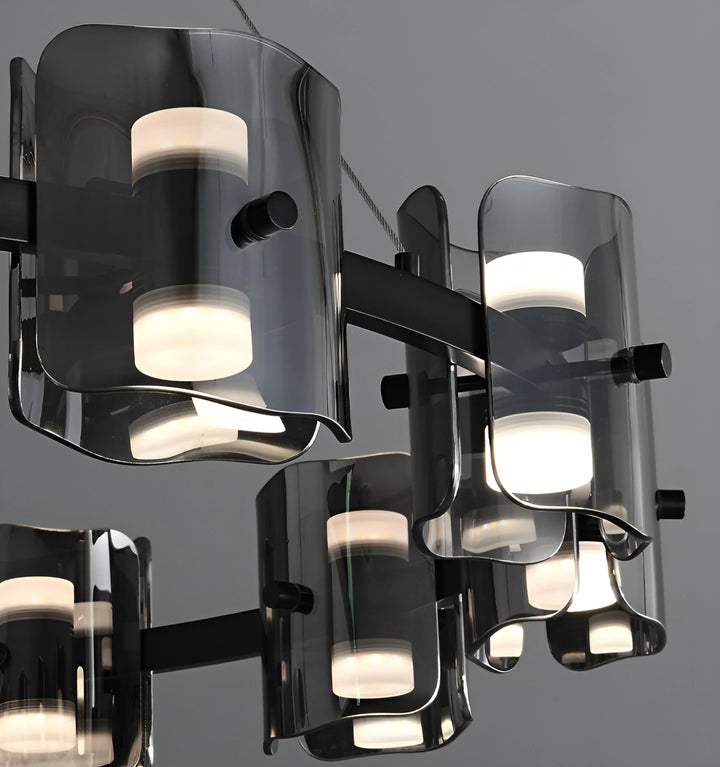 ROUND CORLOTA LED CHANDELIER - Black - Details