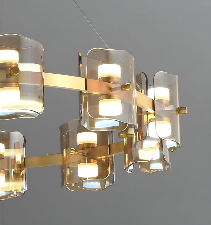 ROUND CORLOTA LED CHANDELIER - Yellow- Details