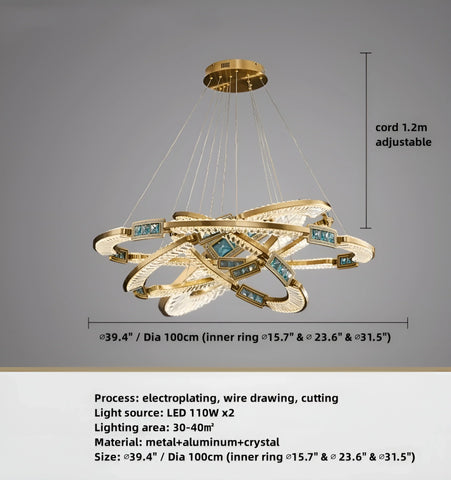 ∅39.4" / Dia 100cm (inner ring ∅15.7" & ∅ 23.6" & ∅31.5")
