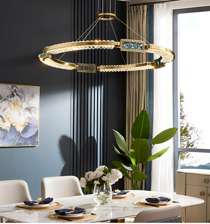 SAPPHIRE RING K9 CRYSTAL CHANDELIER