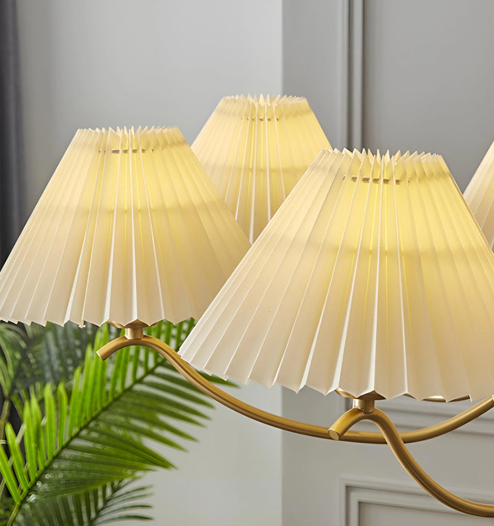 Pleated fabric shade