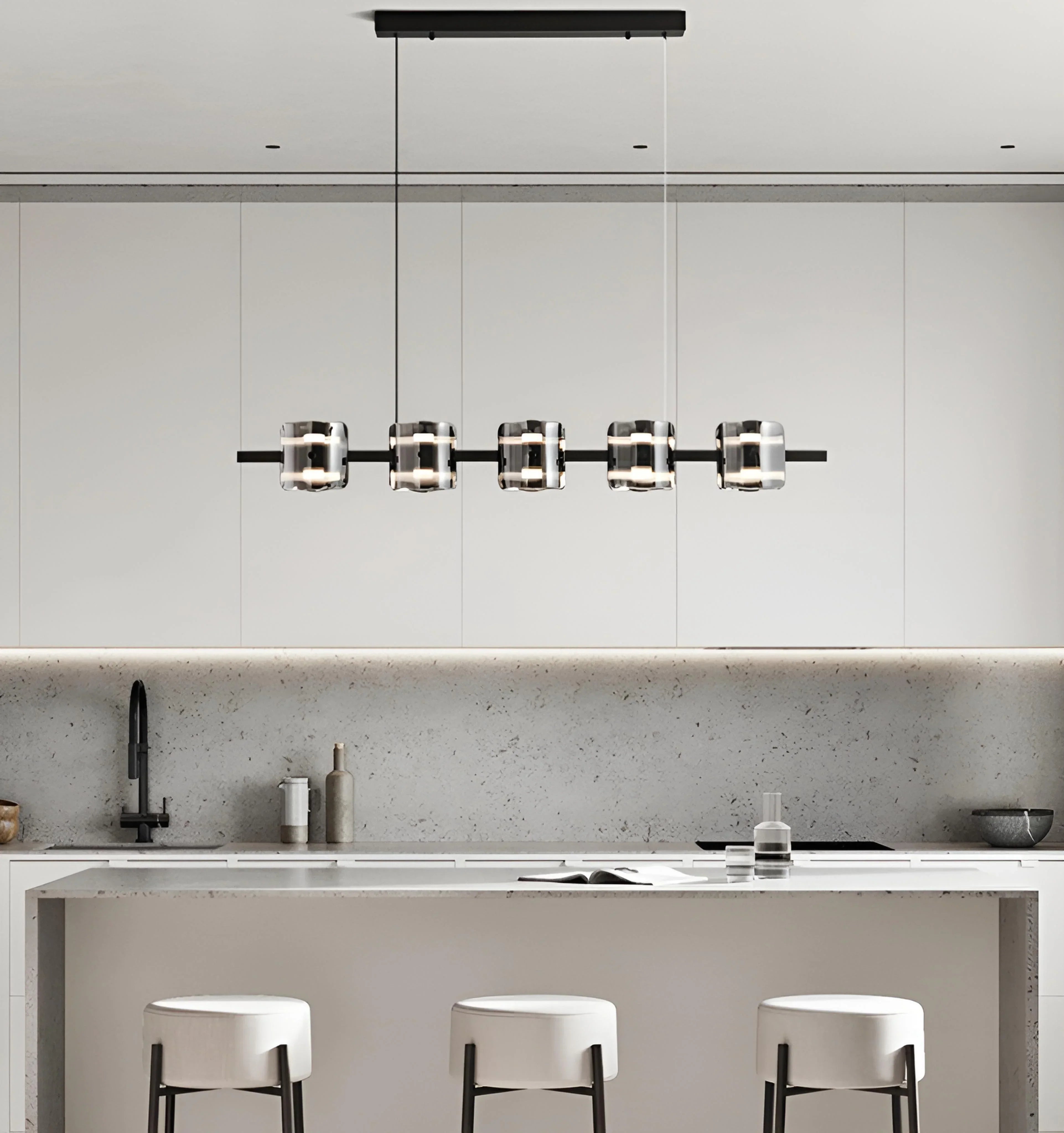 Corlota Chandelier in the kitchen island