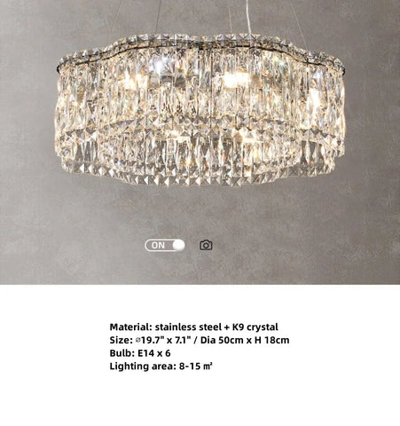 AVERY K9 CRYSTAL CHANDELIER