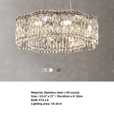 AVERY K9 CRYSTAL CHANDELIER