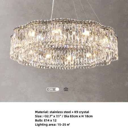 AVERY K9 CRYSTAL CHANDELIER