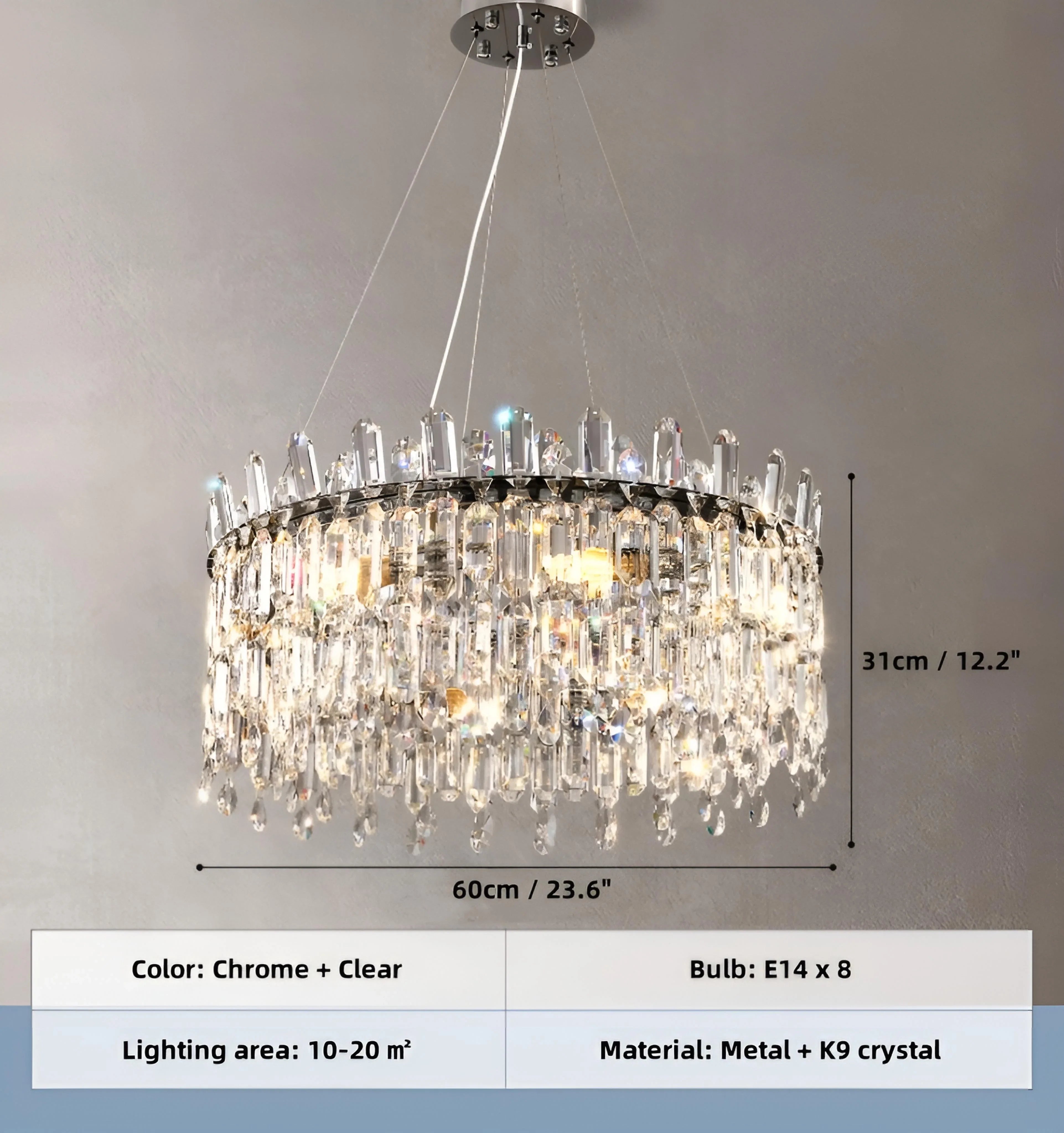 Chrome Clear - R60cm