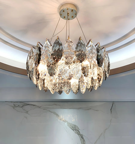 JONAS LEAF CRYSTAL CHANDELIER