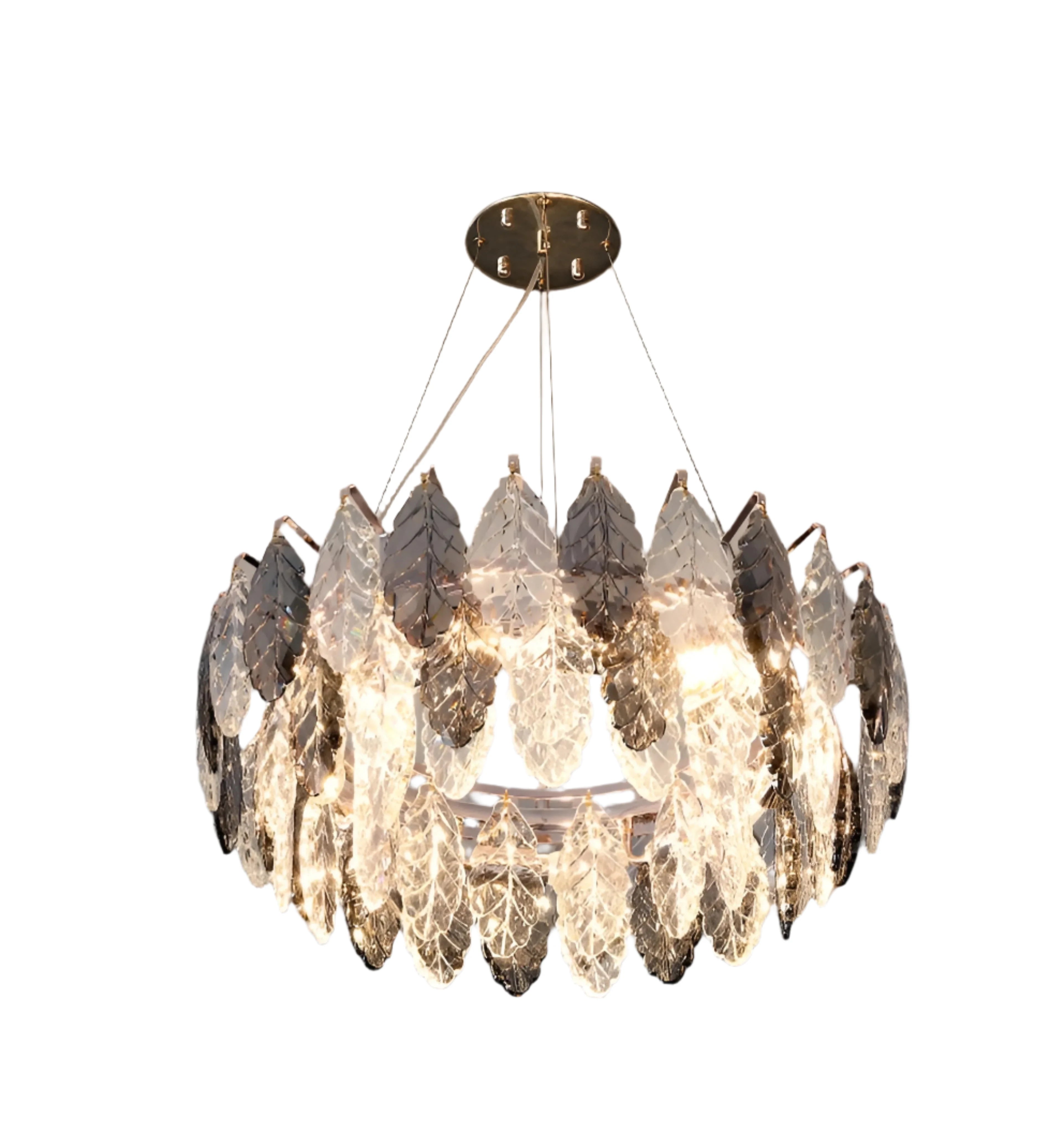 JONAS LEAF CRYSTAL CHANDELIER