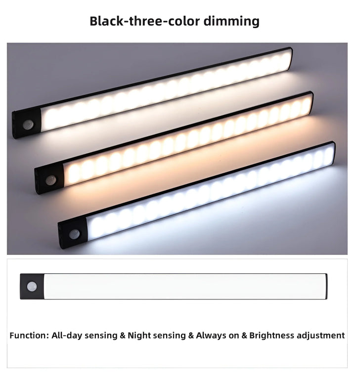 Motion Sensor Slim Light Bar - Black