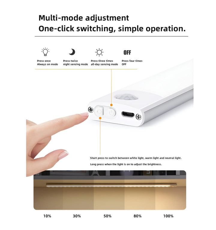 Motion Sensor Slim Light Bar - Instructions