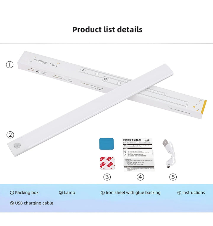 Motion Sensor Slim Light Bar - Package contains