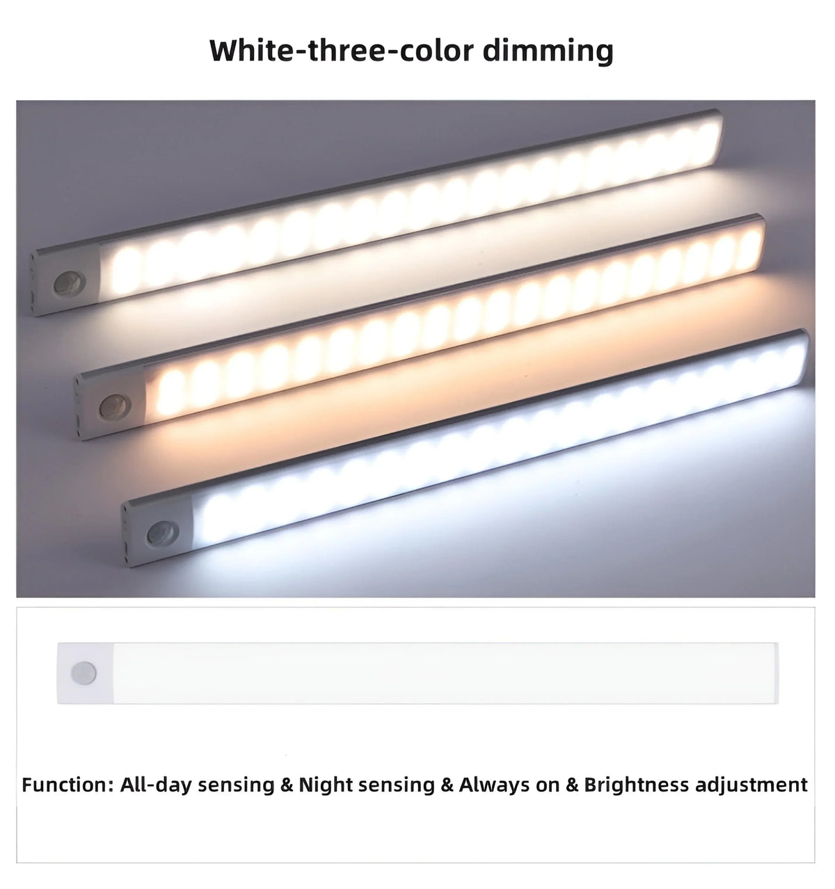Motion Sensor Slim Light Bar - White