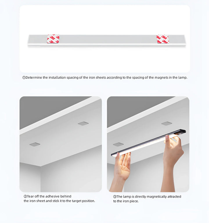 Motion Sensor Slim Light Bar - Installation steps