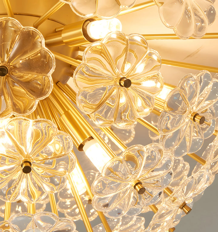 ROMANTIC CRYSTAL FLOWER CEILING LIGHT