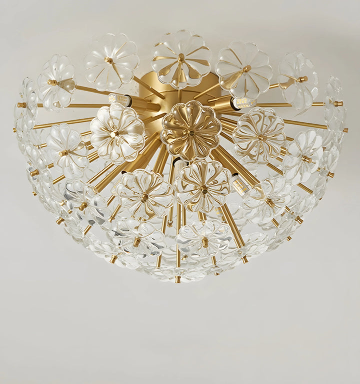 ROMANTIC CRYSTAL FLOWER CEILING LIGHT