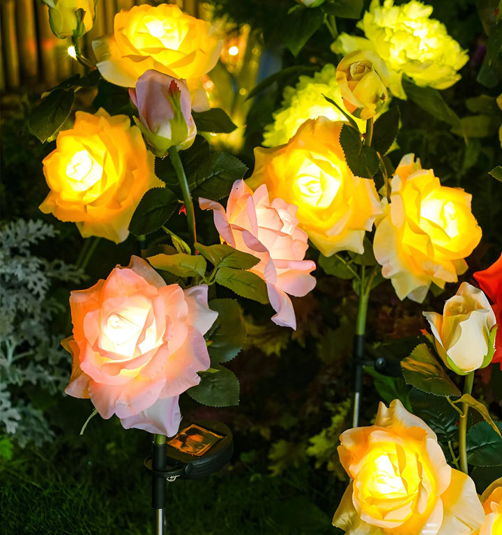 Rose Solar Garden Lights