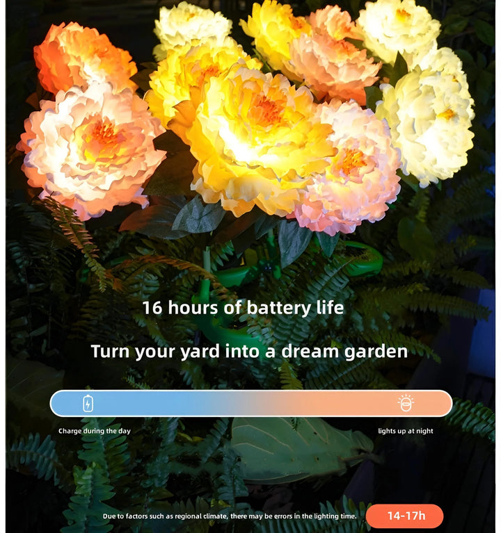 Peony Solar Garden Lights - Charging