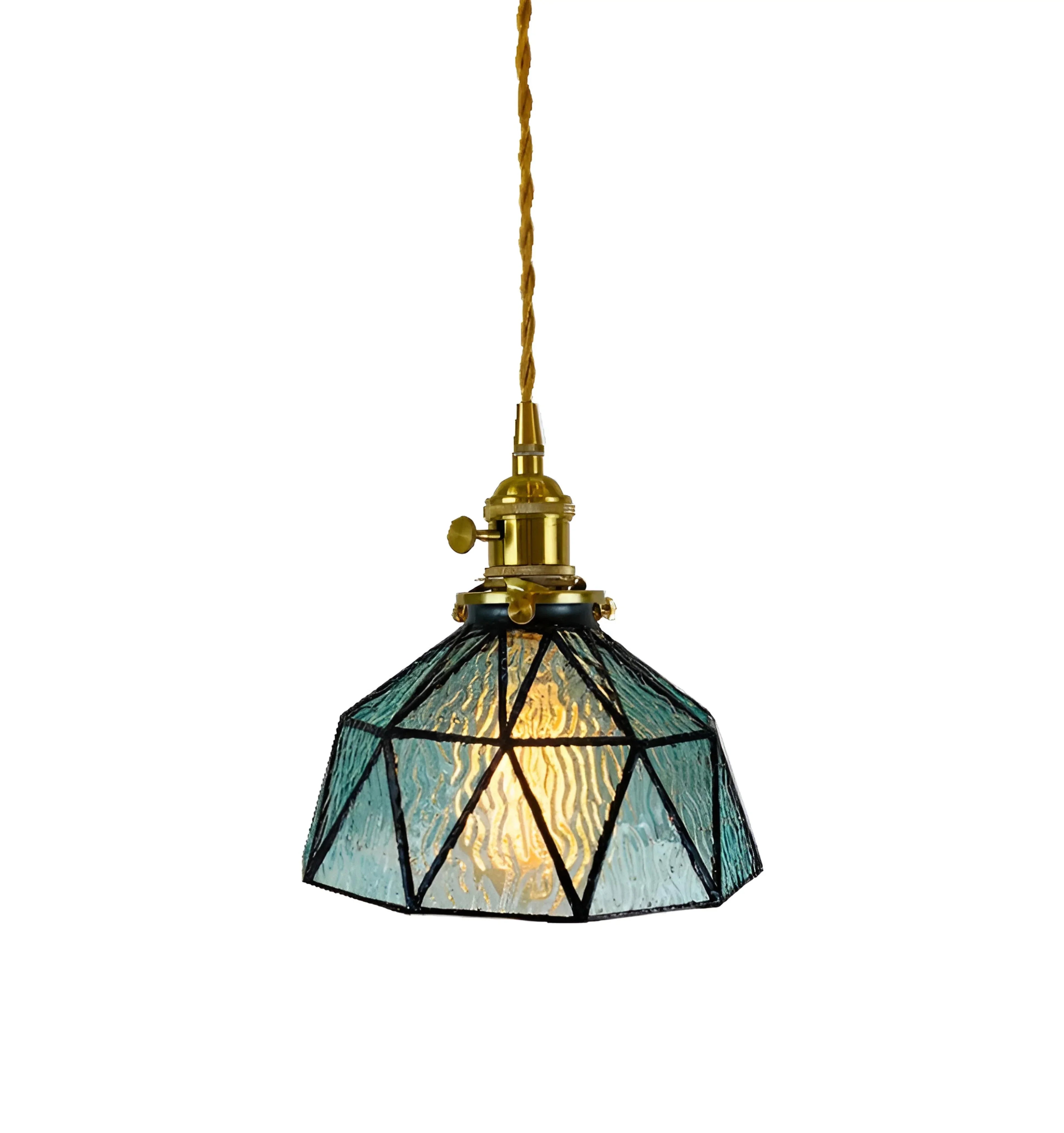 Hand-Pieced Glass Pendant Light