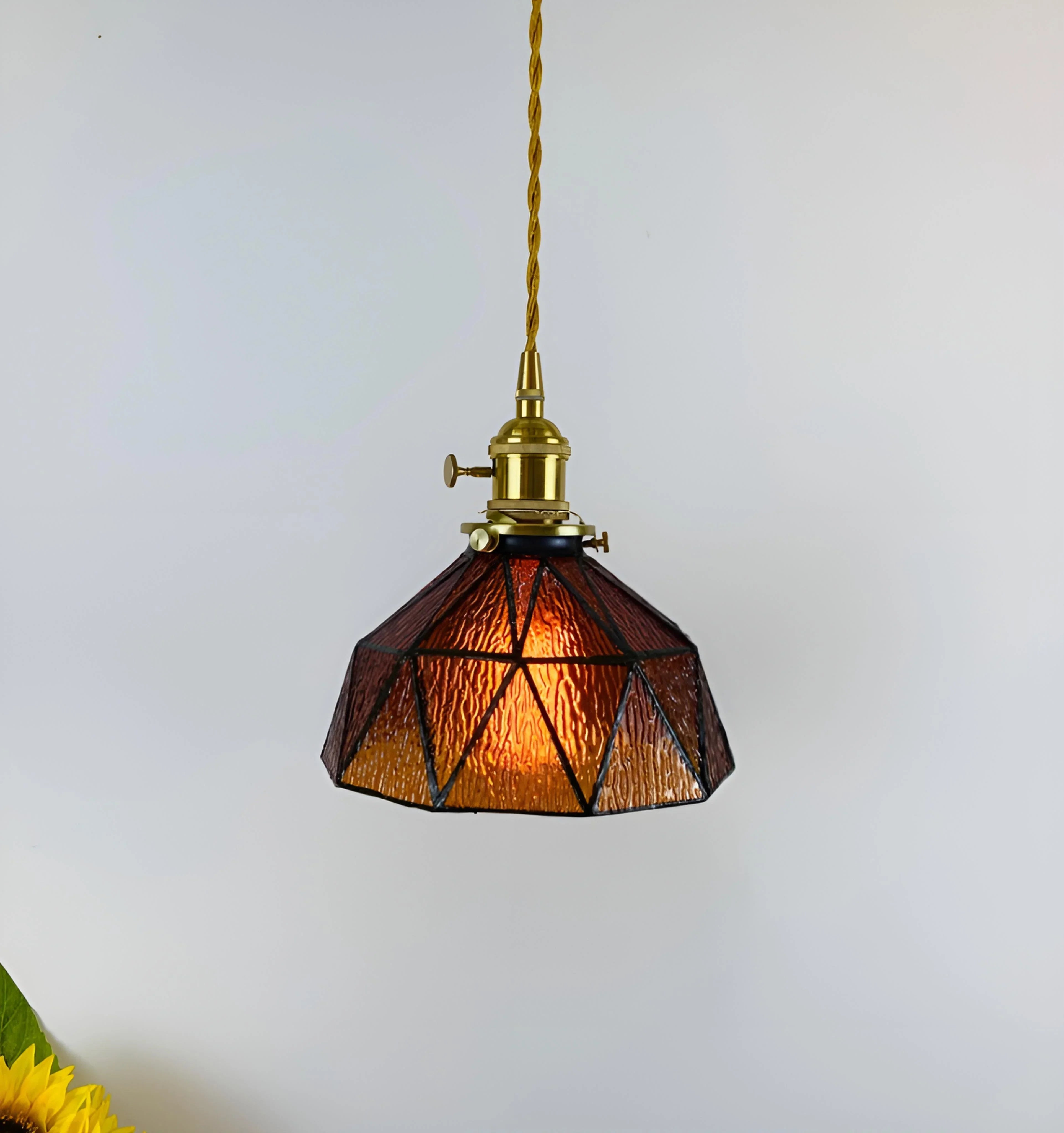 Hand-Pieced Glass Pendant Light