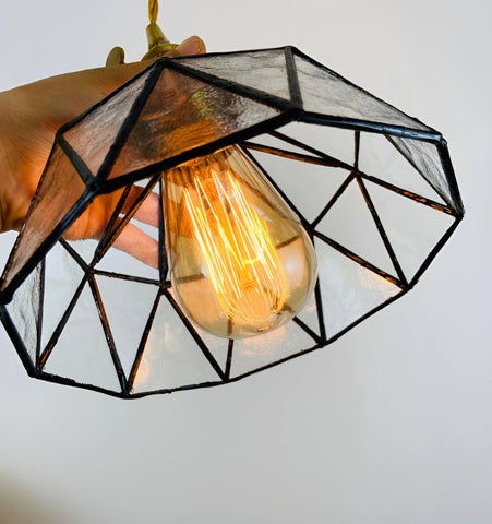 Hand-Pieced Glass Pendant Light