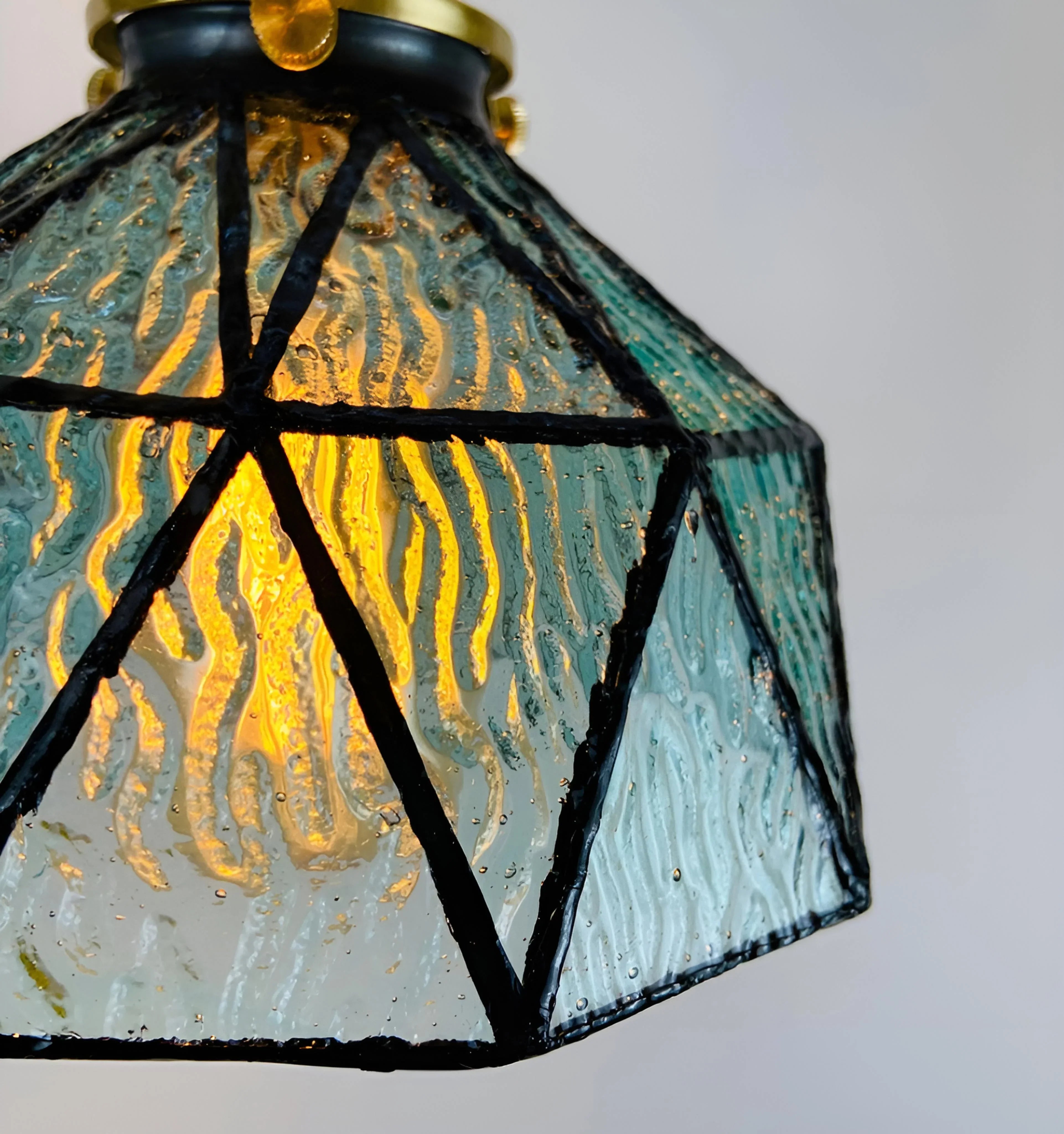 Hand-Pieced Glass Pendant Light
