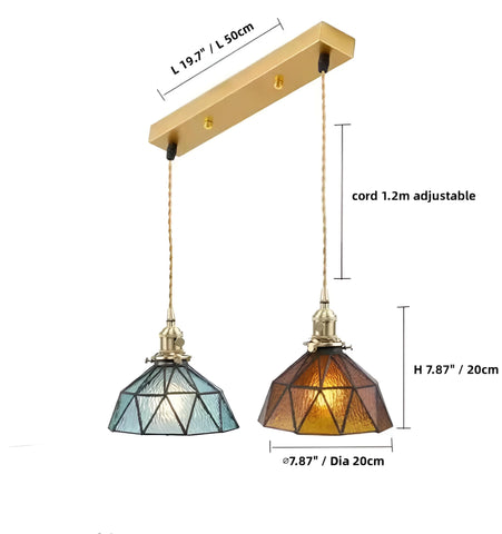 Hand-Pieced Glass Pendant Light