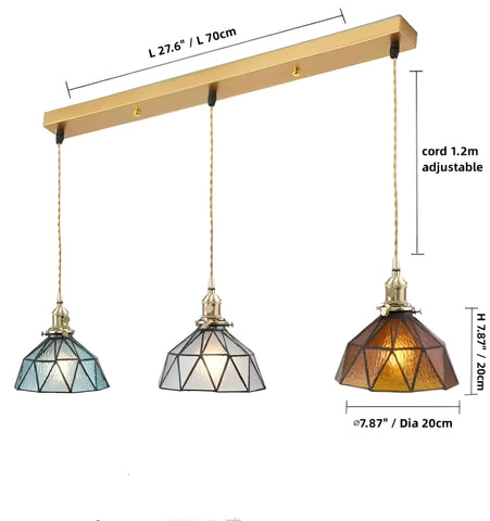 Hand-Pieced Glass Pendant Light