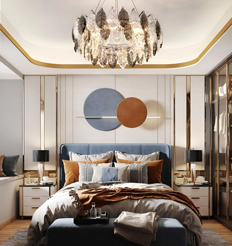 Jonas Leaf Crystal Chandelier