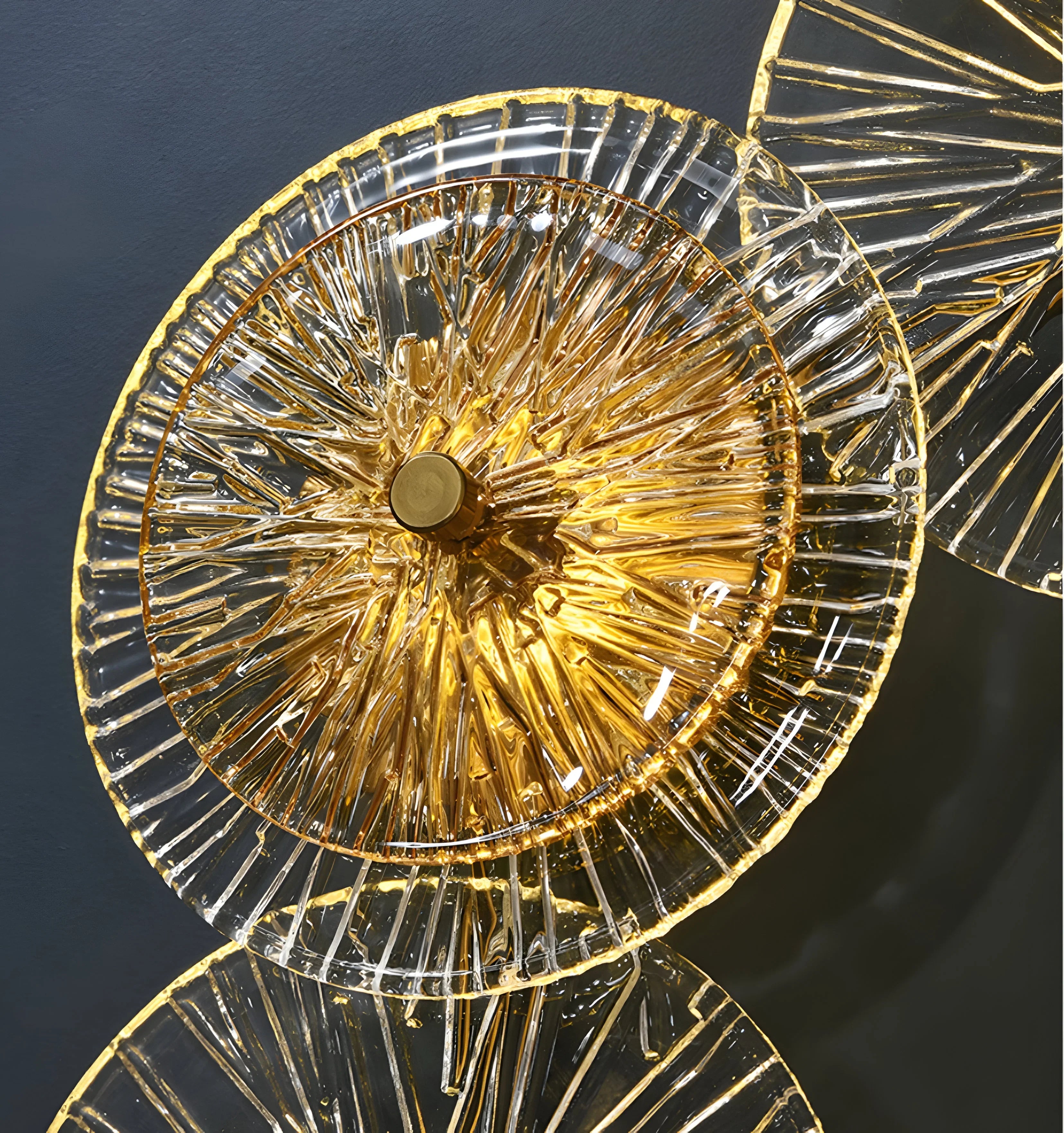Lotus Leaf Glass Wall Lamp