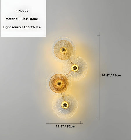 Lotus Leaf Glass Wall Lamp