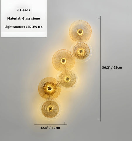 Lotus Leaf Glass Wall Lamp