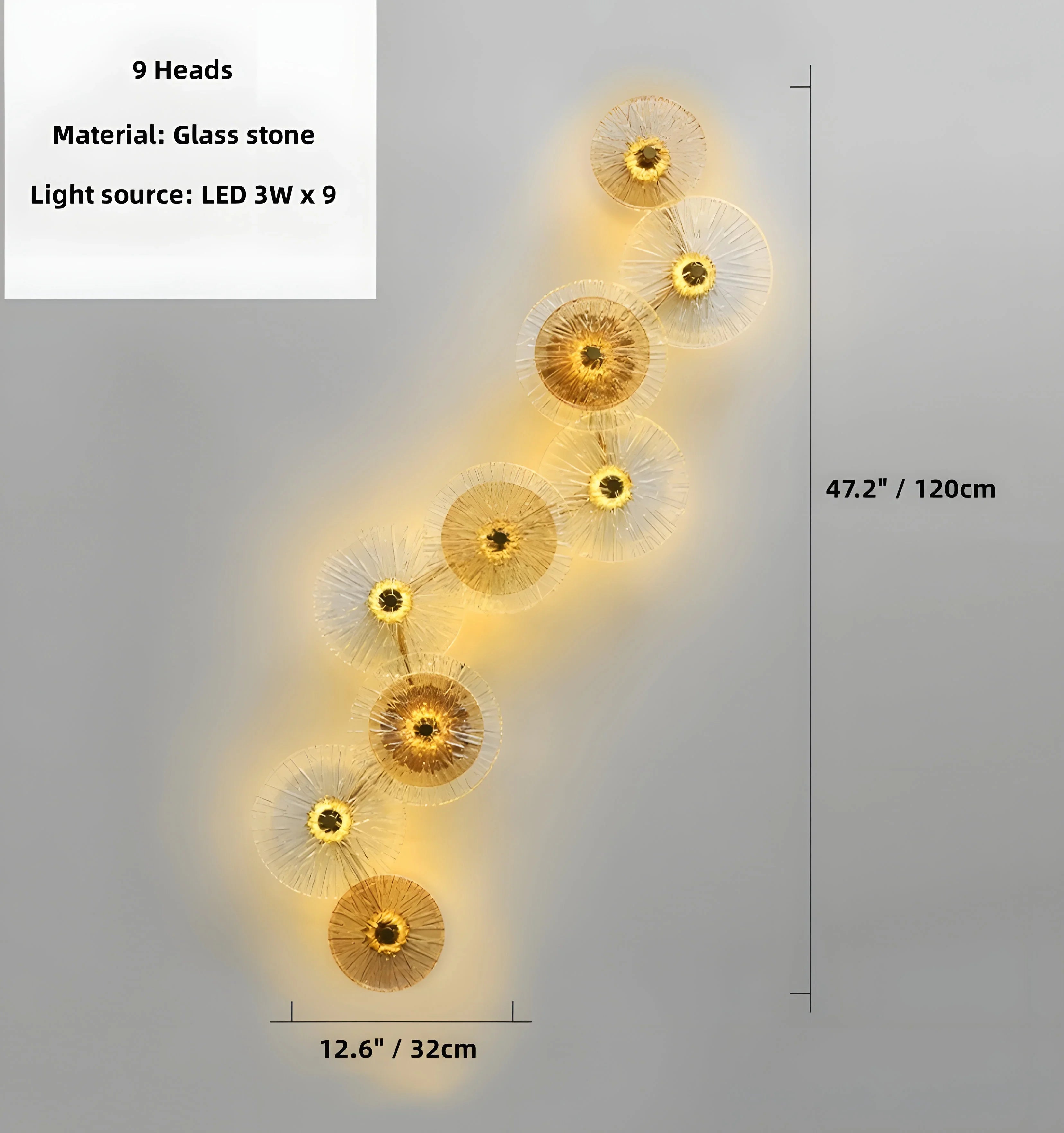 Lotus Leaf Glass Wall Lamp