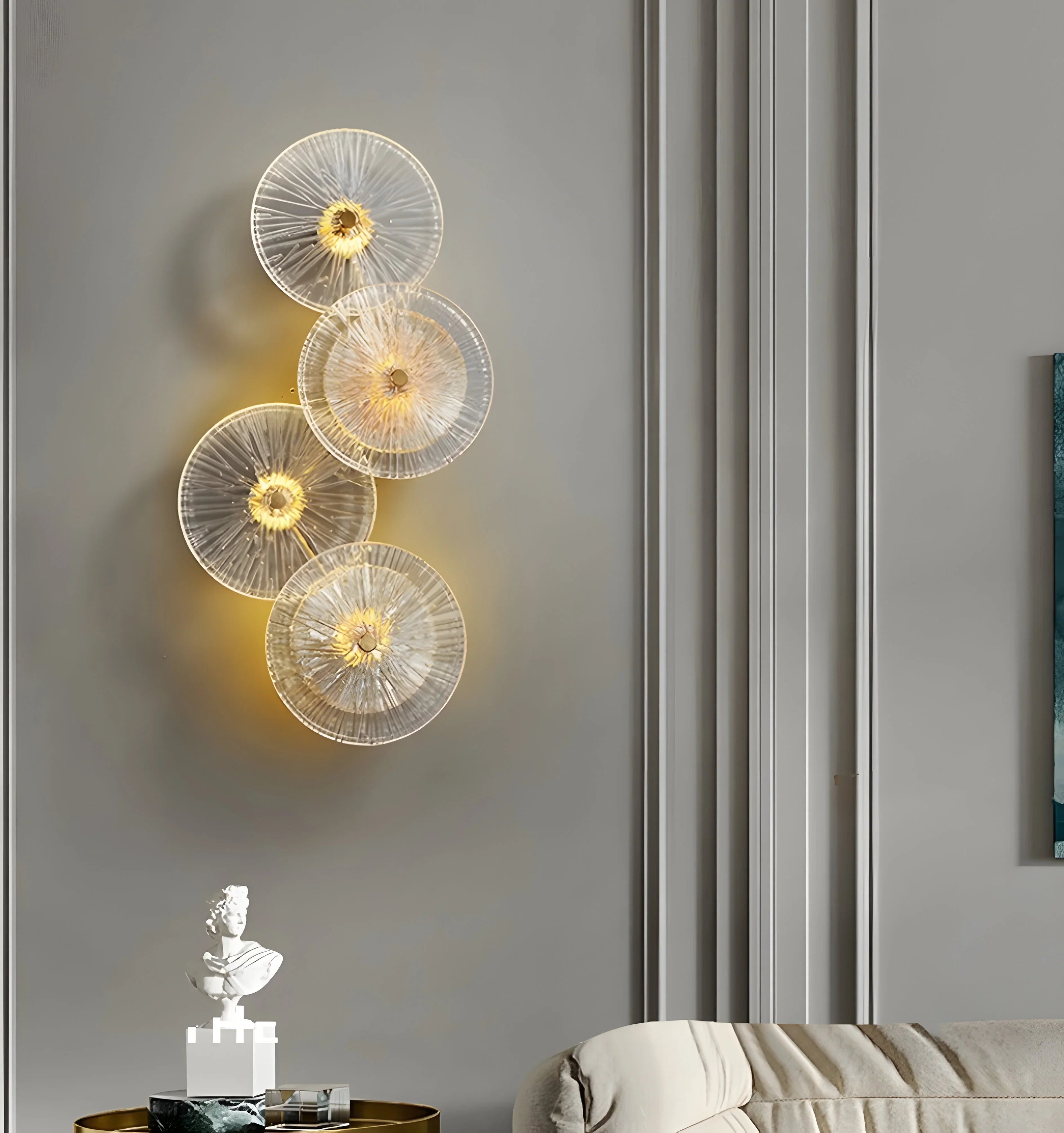 Lotus Leaf Glass Wall Lamp