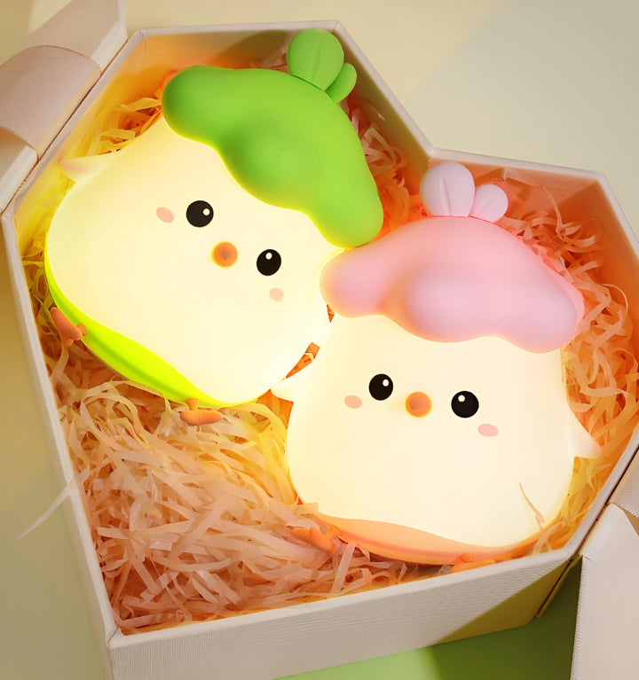 VEGETABLE CHICKEN NIGHT LIGHT - Green & Pink