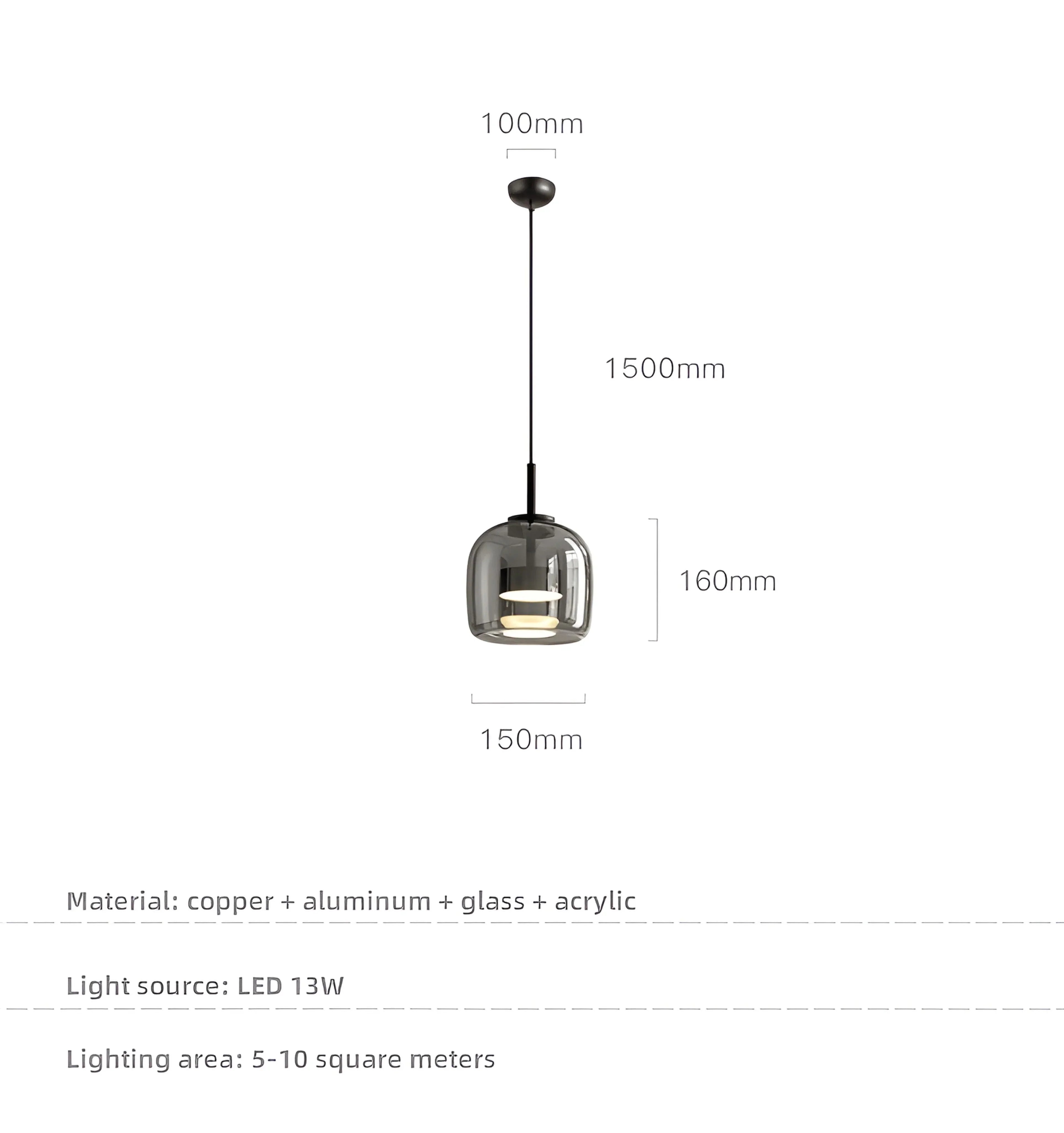 Nordic Glass Apple Pendant Light
