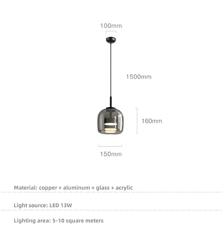 Nordic Glass Apple Pendant Light