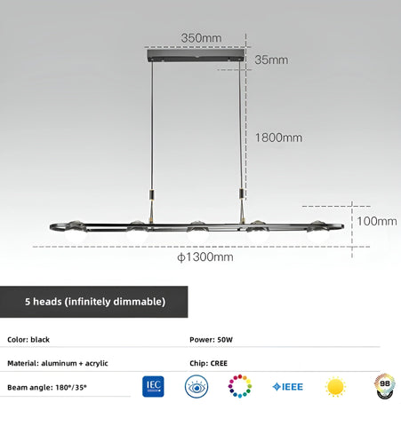 Nordic Planet Linear Chandelier