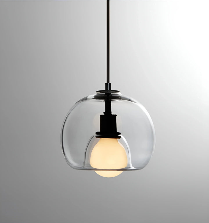 CARLOS GLASS BUBBLE PENDANT LIGHTS - 1 head clear