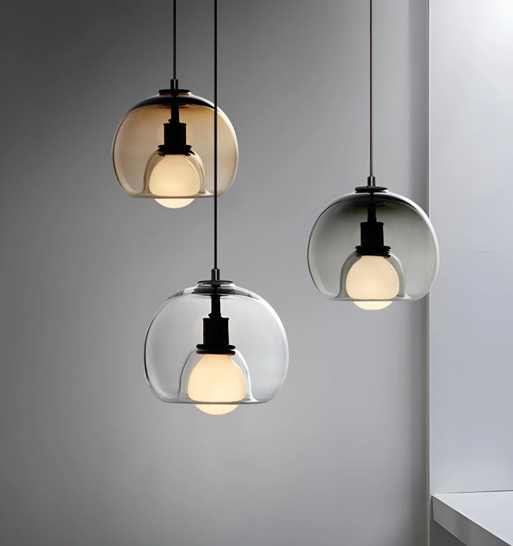 CARLOS GLASS BUBBLE PENDANT LIGHTS - Three Colors