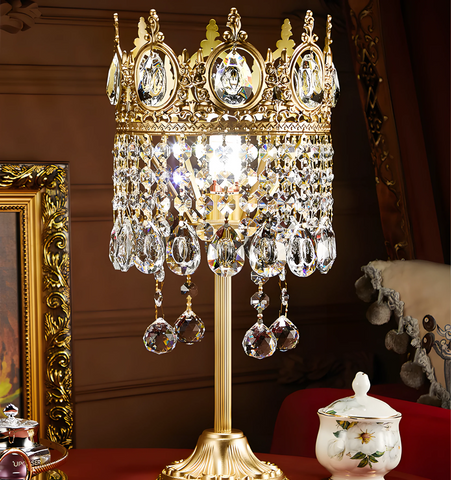 Vintage Royal Crystal Table Lamp