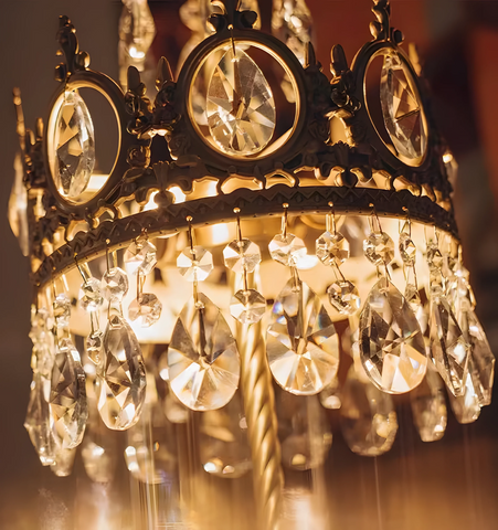 Vintage Royal Crystal Table Lamp