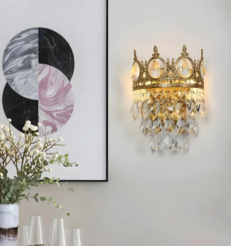 Vintage Royal Crystal Wall Lamp