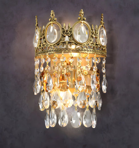 Vintage Royal Crystal Wall Lamp